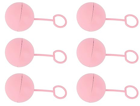 Naroote Schnell Befüllbare Wasserbälle, Selbstdichtende, Umweltfreundliche, Nachfüllbare Wasserballons, 6 Stück, für den Strand (PINK)