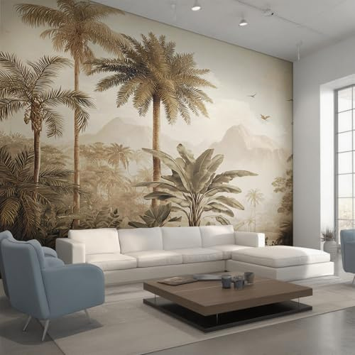 Generisch Tapete Tropische Waldlandschaft, Tropischer Dschungel Fototapete Wohnzimmer Schlafzimmer Tapeten, Vliestapete Wandtapete, Mustertapete Wanddeko 250x175 cm (B x H) Y&W47