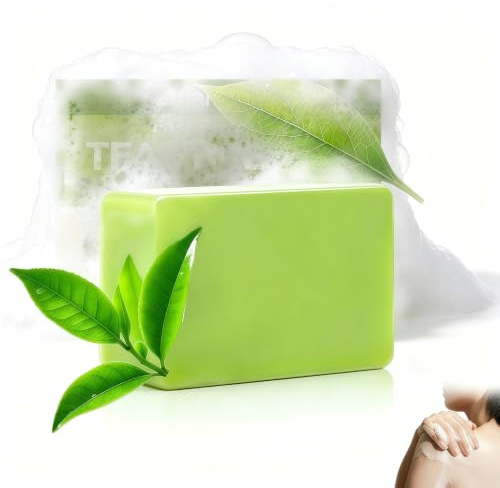 Tea Tree Antifungal Soap Bar, Tea Tree Oil Soap for Refreshing Body & Face | Deep Cleansing, Controls Oil, Help Freshen Skin, Refreshing Scent, Relieves Fungal Skin, Prevents Breakouts, 100g