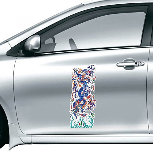 DIYthinker Chine Culture Chinoise Dragon, Nuage, Vague d'art Traditionnel Illustration modèle de Voiture Autocollant de Voiture Styling Decal Stickers 50Cm