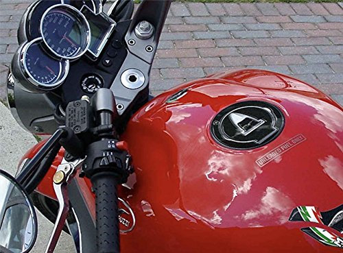 labelbike - Adesivi in Resina Gel 3D Protezione Tappo Serbatoio per compatibile con Moto Guzzi - Colore Nero