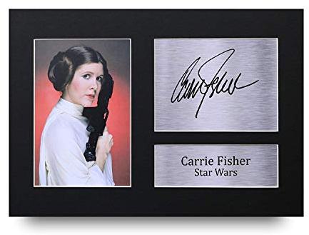 HWC Trading Carrie Fisher A4 Ungerahmt Signiert Gedruckt Autogramme Bild Druck-Fotoanzeige Geschenk Für Filmfans