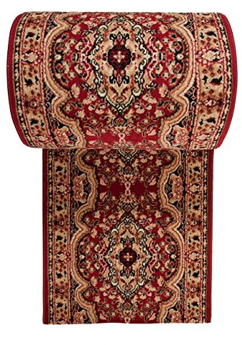 Läufer Teppich Flur in Rot - Orientalisch Muster - Kurzflor Teppichlaufer Verona Kollektion 80 x 200 cm | Teppichläufer für Küche Waschküche Schlafzimmer Pflegeleicht Tierfreundlich Allergikerfreundlich Lang Verkauf pro Meter