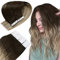 Easyouth Extensions Echthaar Tape in Balayage Echthaar Tape in Extensions Schwarz Mit Mittelbraun und Mittelblond Tape Extensions Echthaar Remy Glatt 40 cm 40g #1B/8/22
