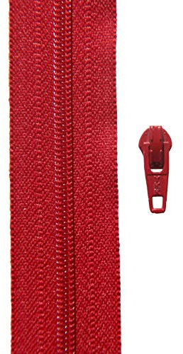 YKK Gp 2,00 €/ m, 2 Meter Reißverschluss rot Spirale 3 mm + 2 Schieber