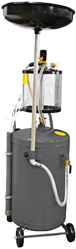 Recogedora de aceite con sistema de aspiración y por gravedad para taller Aspiradora de aceite, 80 litros