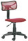 BAKAJI Drehstuhl mit 5 Rädern, für Büro, Kinderzimmer, Schreibtisch, Rückenlehne, ergonomisch, Rot, Leinwand, Medium