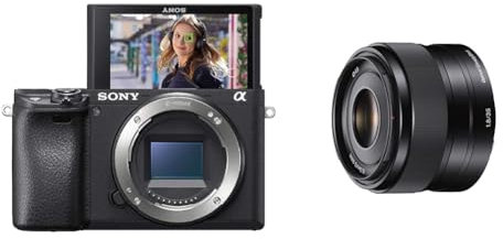 Sony Alpha 6400 | Appareil Photo Numérique Hybride APS-C (24,2 MP, AF en 0.02s, Suivi des Yeux, 4K HLG, Ecran Selfie Vlogging) (ILCE6400, A6400) + Objectif SEL-35F18 Monture E APS-C 35 mm F1.8