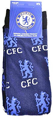 CHELSEA ALL OVER PRINT SOCKS SZ 4-6.5 NAVY