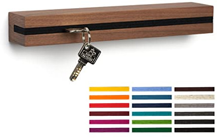 Buchenbusch urban design Schlüsselhaken Nussbaum, Filzeinlage Schwarz (72 Varianten), Holz Modern, Schlüsselboard, Schlüsselhalter