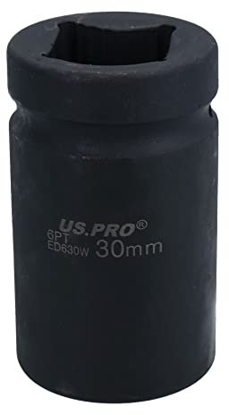 1 Drive 30mm Deep MM Impact Impacted Socket 6 Sided Single Hex