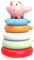 Blue Fish Ringstapel Spielzeug - Stapelspielzeug Mit Ringen | Squeeze Zahnen Babyspielzeug | Schwein Regenbogen Stapelspielzeug | Stapelturm Baby Lernspielzeug Für Kinder, Jungen, Mädchen