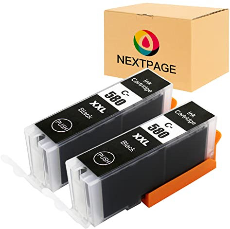 Nextpage 580 pgbk 580 XXL 580XXL 581 PGI-580 XL PGI-580XXL Pgi580xxl Pgi-580bk Pgi-580pgbk Patronen Kompatibel für Canon 580 pgbk Pixma Tr7650 TS705 TS6350 TS9550 TR8550 TS6150 Druckerpatronen