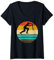 Damen Cricket-Schuhe im Retro-Stil, Cricket-Stil T-Shirt mit V-Ausschnitt