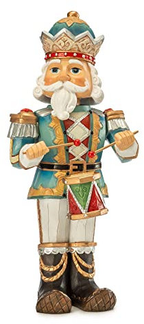 Palais Royal - Figur Statue Nussknacker Dekoration Weihnachtsbewegung Spieluhr Harz 35 cm 1022026