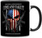 YouNique Designs Coole Gun Tasse für Waffenliebhaber, 325 ml, Pistolen-Kaffeetassen für Männer, 2. Änderungsbecher, republikanische Kaffeetasse, Pistolen-Enthusiasten-Tasse (schwarzer Griff)
