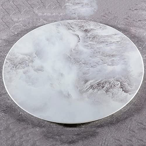 KEppd Plato Giratorio para Mesa, Mesa de Comedor Redonda Lazy Susan, Plato Giratorio de mármol Blanco, Bandeja giratoria para Servir, Mesa giratoria Grande de 78-108cm de diámetro