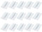 Savagrow 15 bisagras de metal para muebles y puertas, 5 x 3,4 cm, color blanco con tornillos de montaje