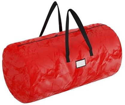Christmas Tree Duffel Storage Bag - Stores Up To 10 Foot Disassembled Artificial Xmas Tree, Durable Waterproof Material Zippered Storage Container With Carry Handles