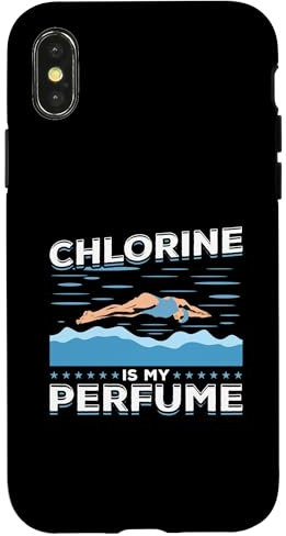 Hülle für iPhone X/XS Schwimmen Schwimmteam Schwimmer Chlor ist mein Parfum