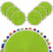 ARCA, Set di 6 Sottopiatti Rotondi, per 6 Persone, Ideali per la Tavola, Resistenti e Duraturi, Realizzati in Poliestere, Colore Verde, Diametro 38 cm