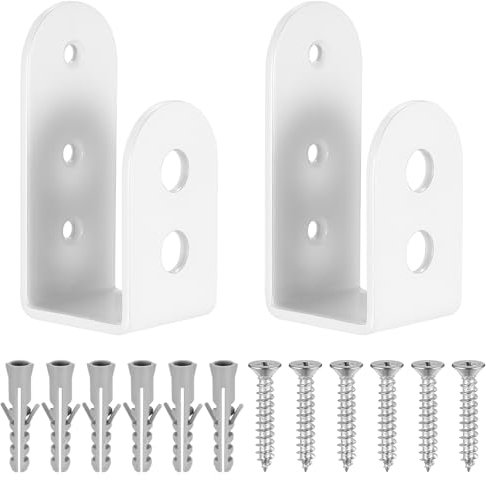 2 Piezas Soportes de Barricada de Puerta en Forma de U, Soporte de Seguridad Antirrobo, Soporte en U de Acero, Soporte de Barra de Seguridad para Madera de 2 x 4