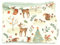 Kleine Könige Loop Schal Kinder Jungen bis 10 Jahre · Modell Hase Fuchs Reh Weihnachtswald beige · Innen Fleece Bio aqua · Made in Germany