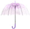 Parapluie à bulle transparente - Grand toit imperméable - Parapluie transparent pour adultes - Parfait pour les mariages, les graduations - Ouverture automatique, A-violet., M