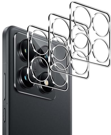 Lutree Pellicola Fotocamera per Xiaomi Mi 14T PRO Vetro Temperato, 3 Pezzi Durezza 9H HD Lente Protettiva, Senza Bolle Anti-Graffio Fotocamera Protezione -Transparent