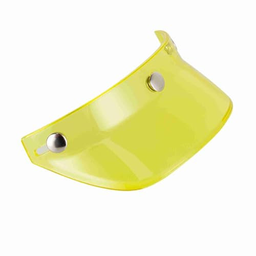 Psytfei Visiera Parasole per Casco Moto, Visiera Parasole per Casco, Visiera Regolabile a Tre Bottoni per Casco Moto Vintage (Yellow)