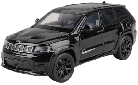 1 32 Für Jeep Grand Cherokee SUV Legierung Geländewagen Modell Sound Und Licht Proportional Modell Druckgussmodelle Motorfahrzeuge(Schwarz)