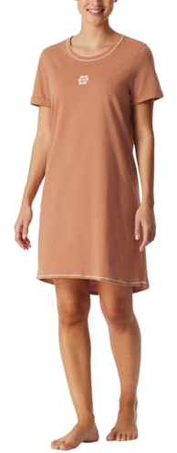 Schiesser Damen Nachthemd Kurzarm weiche Baumwolle Bigshirt mit Taschen - Nightwear