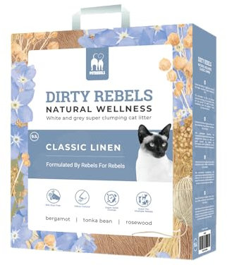 Petrebels Katzenstreu Natural Wellness, 9,5 Liter, Classic Linen Duft, 100% Natürlich