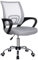 T-LOVENDO.ES Silla de Oficina o Escritorio Ergonómica con Ruedas y Soporte Lumbar. Juvenil. Altura Regulable. Color Gris