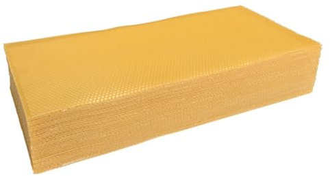 Puleuroy 30 Stück Mittelwände für Bienenstöcke, Tiefe Mittelwände Aus Bienenwachs für Bienenrahmen, Imkereiwerkzeuge, 41,5 X 19,5 cm