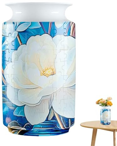 Puzzle-Blumenvase, 3D-Puzzle- , Puzzles mit Blumenvasen in gebogenem Design – Puzzle- für 3D-Blumengestecke für Haus, Restaurant