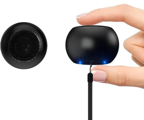 Aohcae Mini Bluetooth Lautsprecher, Kabelloser Bluetooth 5.3 tragbare Mikro-Lautsprecher mit USB-Akkuladung und Tragegurt für Telefon/PC/Tablet mit 10m Reichweite und Starkem Bass