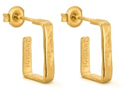 KLEINE LIGNIS-OHRRINGE GOLD | Entworfen vom Joidart Lab | Kollektion Lignis | Messing mit 24K-Vergoldung | Glänzendes Finish