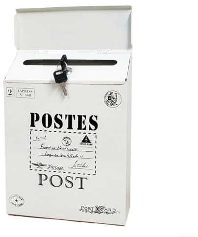 Schlank und stilvoll, ein wetterfester Retro-Briefkasten, der die Eleganz Ihres Hauses ergänzt (weiß)