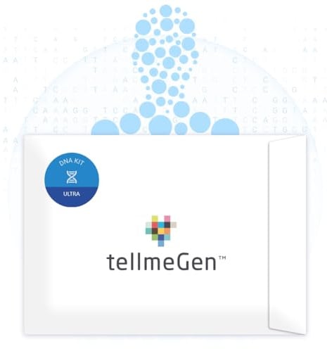 tellmeGen Ultra Gentest (WGS 30x) | Gesundheit + Herkunft + Merkmale + Wellness | Vollständige Genomsequenzierung | Über 600 Berichte