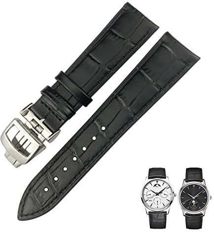 20mm 21mm 22 mm schwarz braun blau Echtes Leder -Uhrband für Jaeger Lecoultre Master Uhrengurt Accessoires