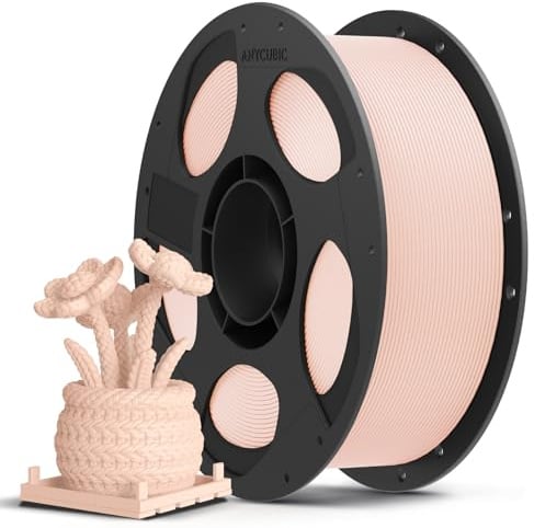 ANYCUBIC Refill PLA und Spool Kit 1KG Mia Rosa, 1,75mm Filament 3D-Druckmaterialien mit Hoher Fließfähigkeit, Neatly Wound, Intelligente Identifikation