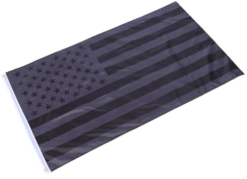 PACKOVE Bandiera Americana Nera 90x150cm in Poliestere, Decorazioni per Giardino e Azienda, Black America Flag Usa Flag Decor Riutilizzabile e Facile da Pulire