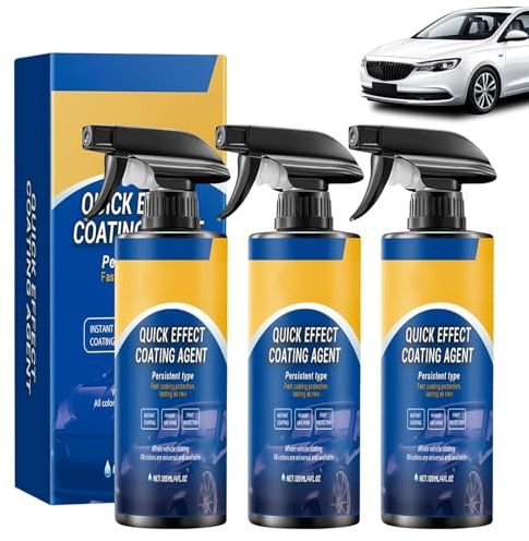 3 Stuck Auto-Beschichtungsspray, Quick Effect Coating Agent for Car, Schnellwirkungs-Beschichtungsmittel, Autos Kratzer Entferner, Beschichtungsspray Autolack, Spray Auto, Wasserfestes, öLfestes