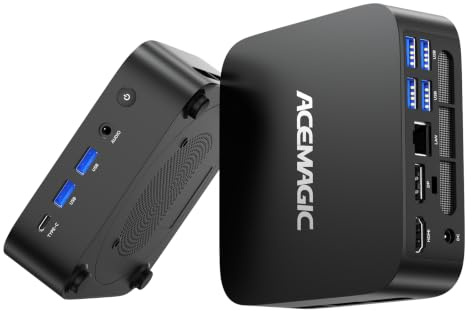 ACEMAGIC K1 Mini PC Windows 11 Pro AMD Ryzen Embedded R2544(Beat 3500U/3550H/N100/10110U) 16GB DDR4 256GB M.2 SSD Mini Computer 4K Triple Display via USB-C/HDMI/DP, Gigabit LAN for Business/Home