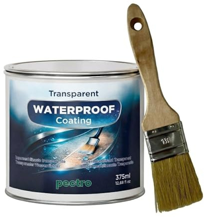 PECTRO Transparenter Wasserdichter Dichtstoff (375 ml, 395g) | Flüssige Abdichtung, Wasserdichte Beschichtung für Innen & Außen, ideal für Risse, Fenster & Türen und gestrichene