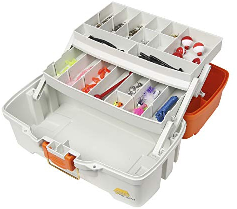 Plano Let's Fish Two-Tray Tackle per Attrezzi da Pesca, Portatile, Cassetta degli Attrezzi, minuteria, vassoi Rimovibili, Articoli per la Pesca, per Le Perline, per la Scuola