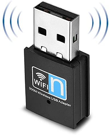 Yizhet WLAN Adapter USB 300Mbit/s WiFi USB Adapter Wireless LAN WiFi Dongle Stick Network Adapter IEEE 802.11b/g/n für Windows, Mac und Linux