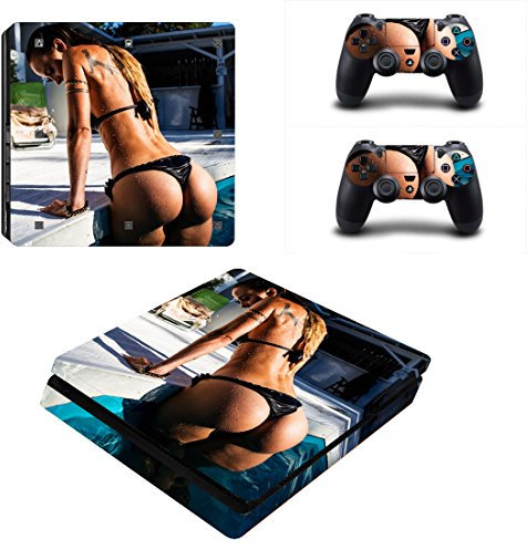 Vanknight Vinyl-Aufkleber für Konsolen-Controller, kompatibel mit PS4 Slim Console Sexy Girl
