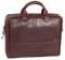 Echtes Leder Aktenkoffer A124 Braun Laptop Organizer Arbeit Geschäftstasche